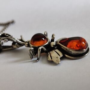 Vintage Baltic Amber Insect / Fly Pendant